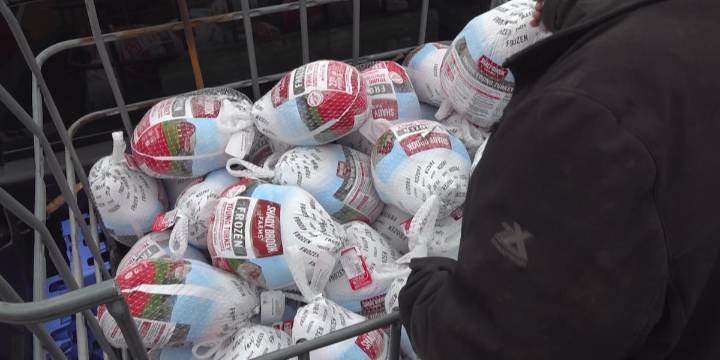 Neighbors Supporting Neighbors distributes Thanksgiving food boxes in Hermon