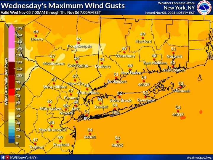 N.Y. weather: Wind a concern in NYC as ‘clipper-like’ storm sweeps through; snow possible upstate