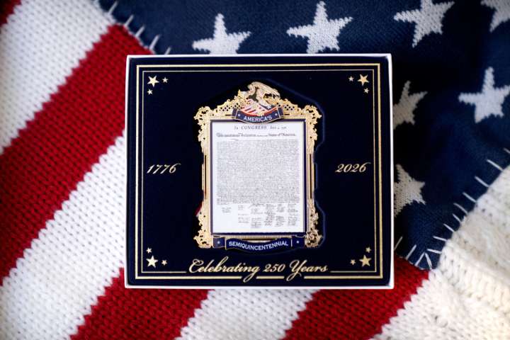 America will celebrate its 250th birthday next year. There's a commemorative ornament for it