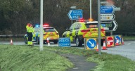 One person in hospital after crash on motorway slip road
