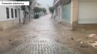 La borrasca Claudia golpea con dureza Huelva: el desbordamiento de un barranco inunda Nerva y corta carreteras