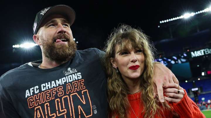 Taylor Swift takes a break from wedding planning as she cheers on Travis Kelce in huge Chiefs showdown