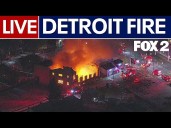 LIVE: Large fire burns at  Detroit church
