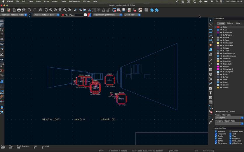 Doom hits KiCad as PCB traces become demons and doors • The Register