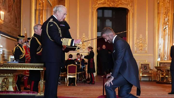 David Beckham FINALLY receives knighthood as he is supported by loving family