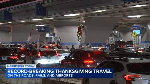 Chicago travel: Thanksgiving 2025 travel rush continues on roads, and at O'Hare, Midway airports Wednesday