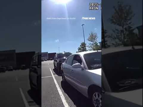 RIDE TO THE RESCUE: Quick-thinking woman turns her car into a police cruiser on the fly #shorts