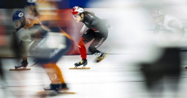 Canadian short track speedskaters Sarault, Dandjinou claim gold in the Netherlands