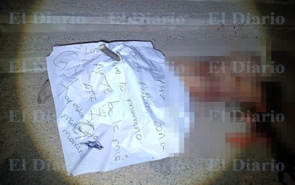 Cartulina sobre cadáver revela disputa entre “el 07“, del CDS y “El Piporro“, de La Línea