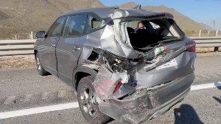 Tráiler se queda sin frenos y causa accidente en la carretera Monterrey Saltillo