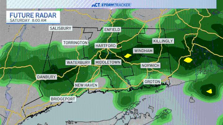 Saturday starts with showers, ends with sunshine