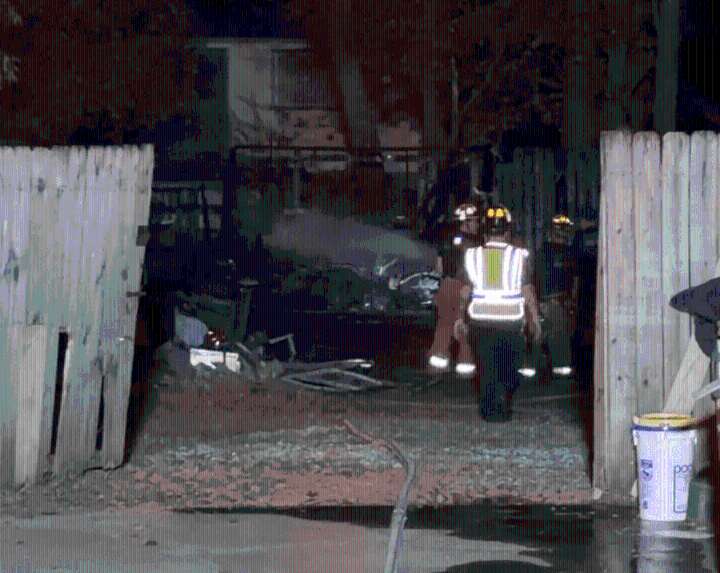 Dothan backyard up in flames