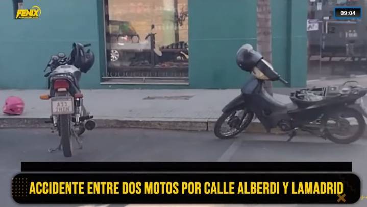 Choque entre dos motos en Alberdi y Lamadrid dejó a una menor bajo observación