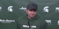 Michigan State football coach Jonathan Smith speaks as Spartans prepare for Penn State