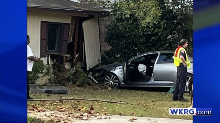 Car crashes into Mobile home
