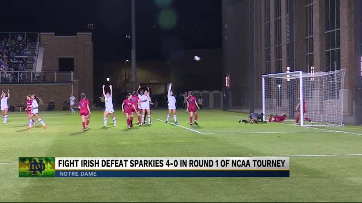Notre Dame Women's Soccer defeat the Sparkies 4