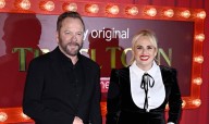 Rebel Wilson Premieres New Christmas Movie in London with Kiefer Sutherland! | Alice Eve, Kiefer Sutherland, Rebel Wilson 