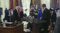 Man passes out in Oval Office during Trump announcement