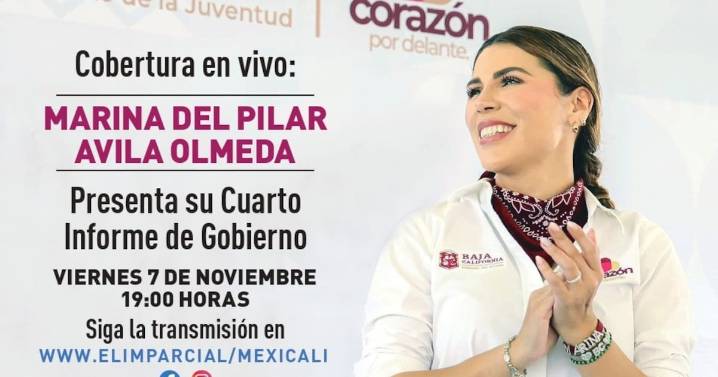 Sigue la transmisión en vivo del Cuarto Informe de la gobernadora Marina Del Pilar
