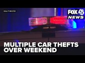 Multiple car thefts in Baltimore as suspects target dealerships and body shops