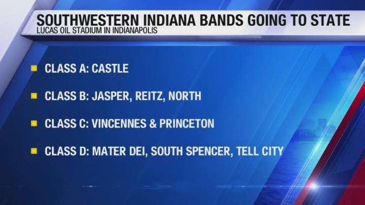 Southwestern Indiana marching bands compete in semi