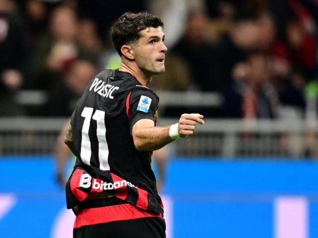 Pulisic fires AC Milan to derby glory as Roma move top of Serie A