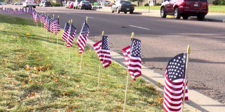 More than 1,000 American flags displayed in Downtown Colorado Springs to honor veterans