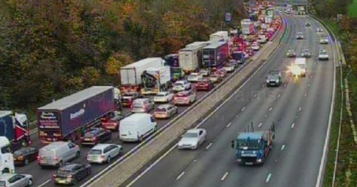 M6 van driver suffers 'serious head injuries' in lorry crash