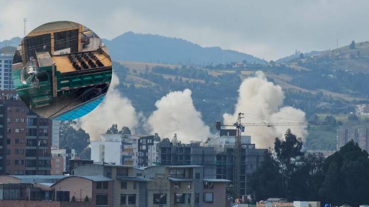 Así fue la detonación controlada que estremeció a Tunja por volqueta bomba