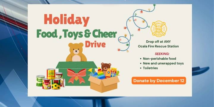 Ocala Fire Rescue begins collection for annual Holiday Drive