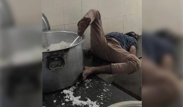 Drunk watchman found sleeping in rice vessel at Sangareddy college