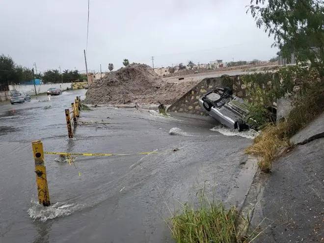Frente frío 16 y lluvias generan inundaciones en colonias bajas de Reynosa