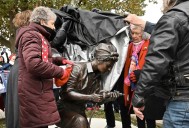 Rosie the Riveter statue unveiled at Royal Oak’s WWII memorial