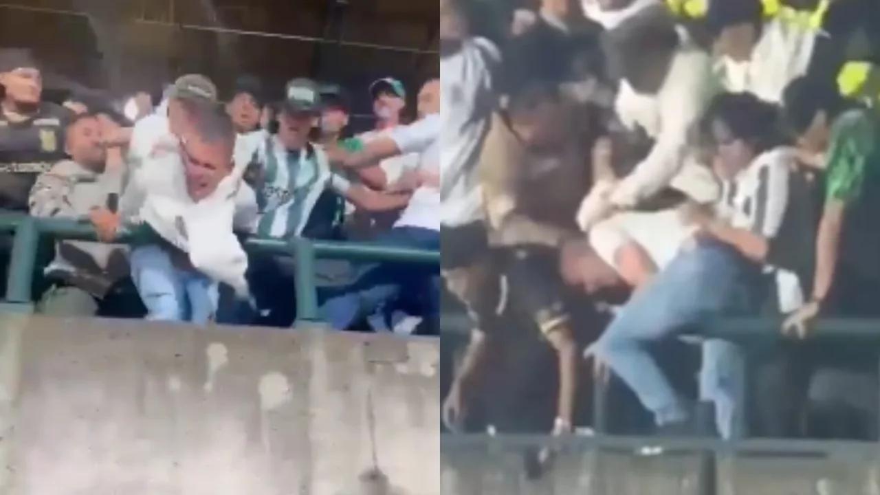 Impactantes imágenes de golpiza de hinchas de Nacional a aficionados del Junior