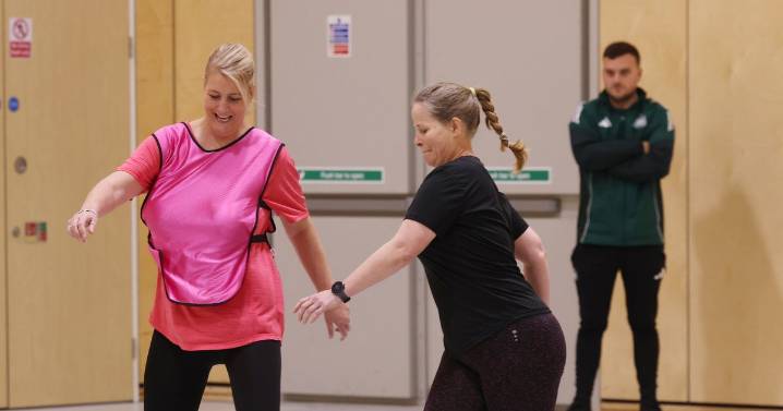Women take part in Walking Football tournament at Newcastle United Foundation for White Ribbon Day