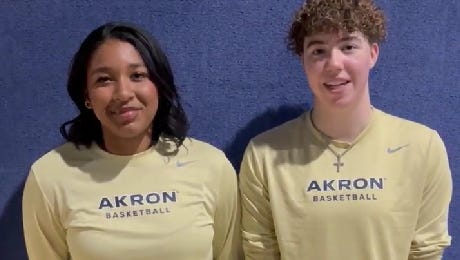 Akron's Teniesha Clarke, Maddie Vejsicky | Women's Basketball Video