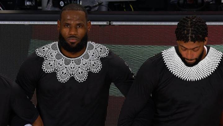 NBA Players Wear Special Lace Collars To Honor Ruth Bader Ginsburg