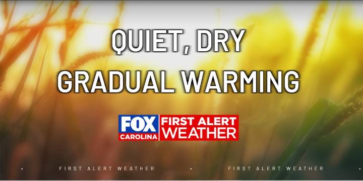 Quiet week with a gradual warm up ahead