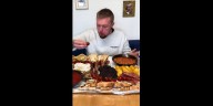 Man attempts to eat 9,000-calorie breakfast but admits defeat: 'It's too big'