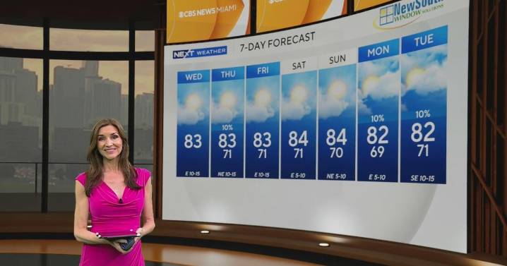 Warming trend continues, with low chance of isolated showers in South Florida