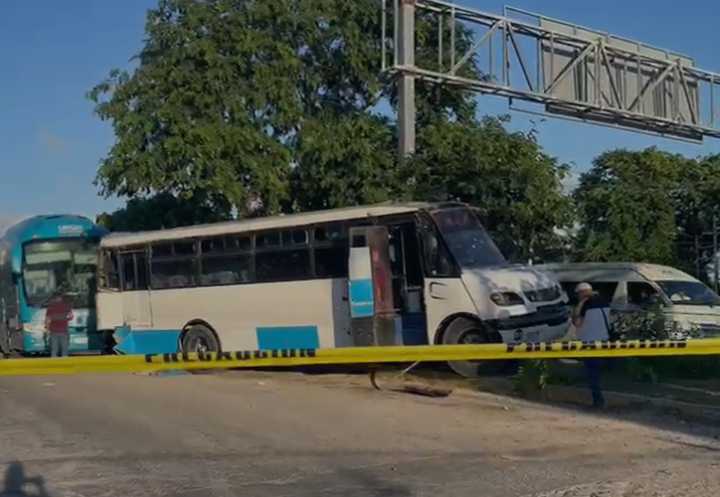Hombre muere aplastado por autobús en accidente en Puerto Maya