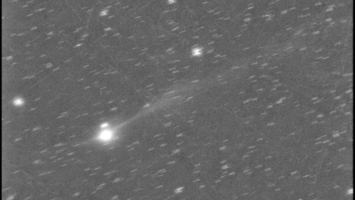 Alien interstellar comet invading our Solar System seen from Earth