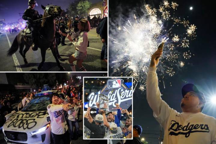 Dodgers World Series win sparks chaos in LA streets — police deploy tear gas after being struck by fireworks