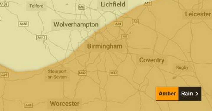 Storm Claudia hits Birmingham amid 12-hour amber rain warning over 'risk of flooding'
