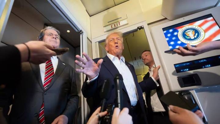 "Silencio cerdita", el insulto de Donald Trump a una periodista que preguntó por el caso Epstein