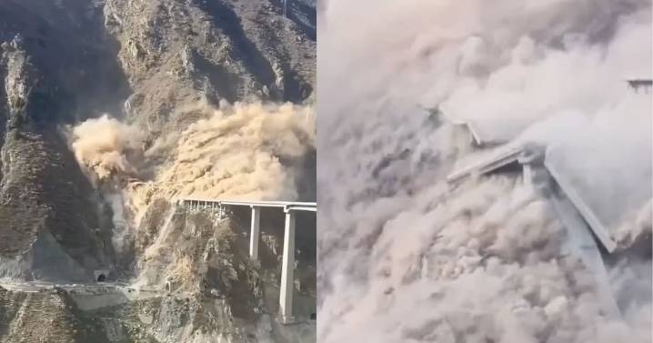 Se derrumba el puente Hongqi en China tras unos meses de su construcción a inicios del 2025 (VIDEO)