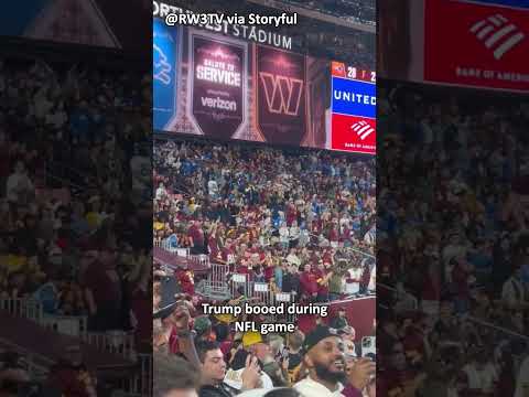 Trump gets booed during NFL game