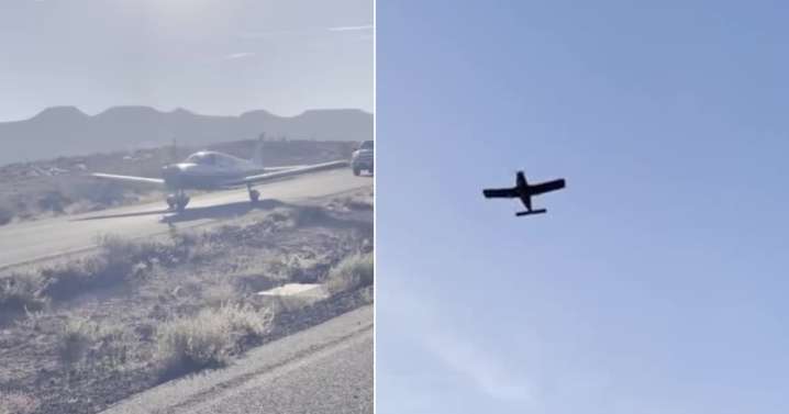 VIDEO: Cleared to take off on... what? Plane takes off using Utah highway