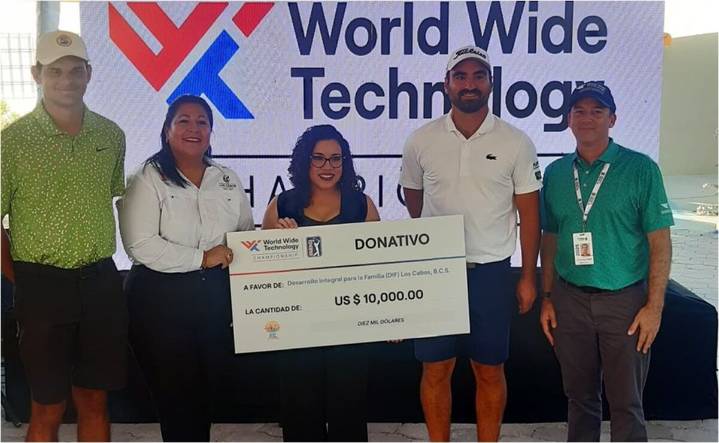 El impacto social del PGA Tour en Los Cabos; entregan cheque por 10 mil dólares al DIF