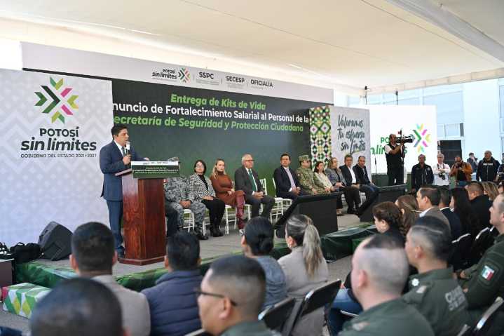 Gallardo aumenta 250 millones de pesos al salario de la Guardia Civil Estatal